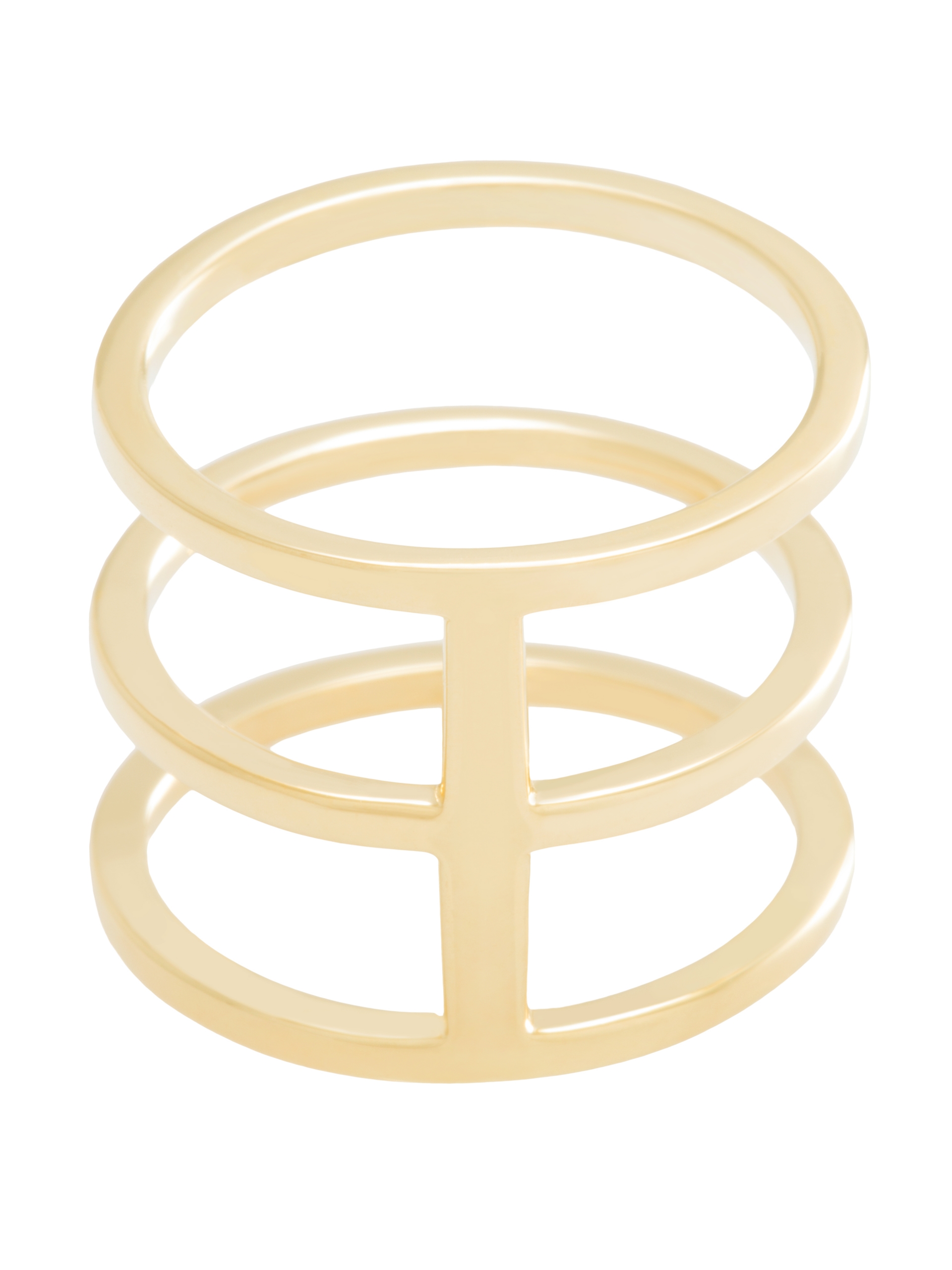 moie moie Złoty pierścionek potrójny minimalistyczna biżuteria moie