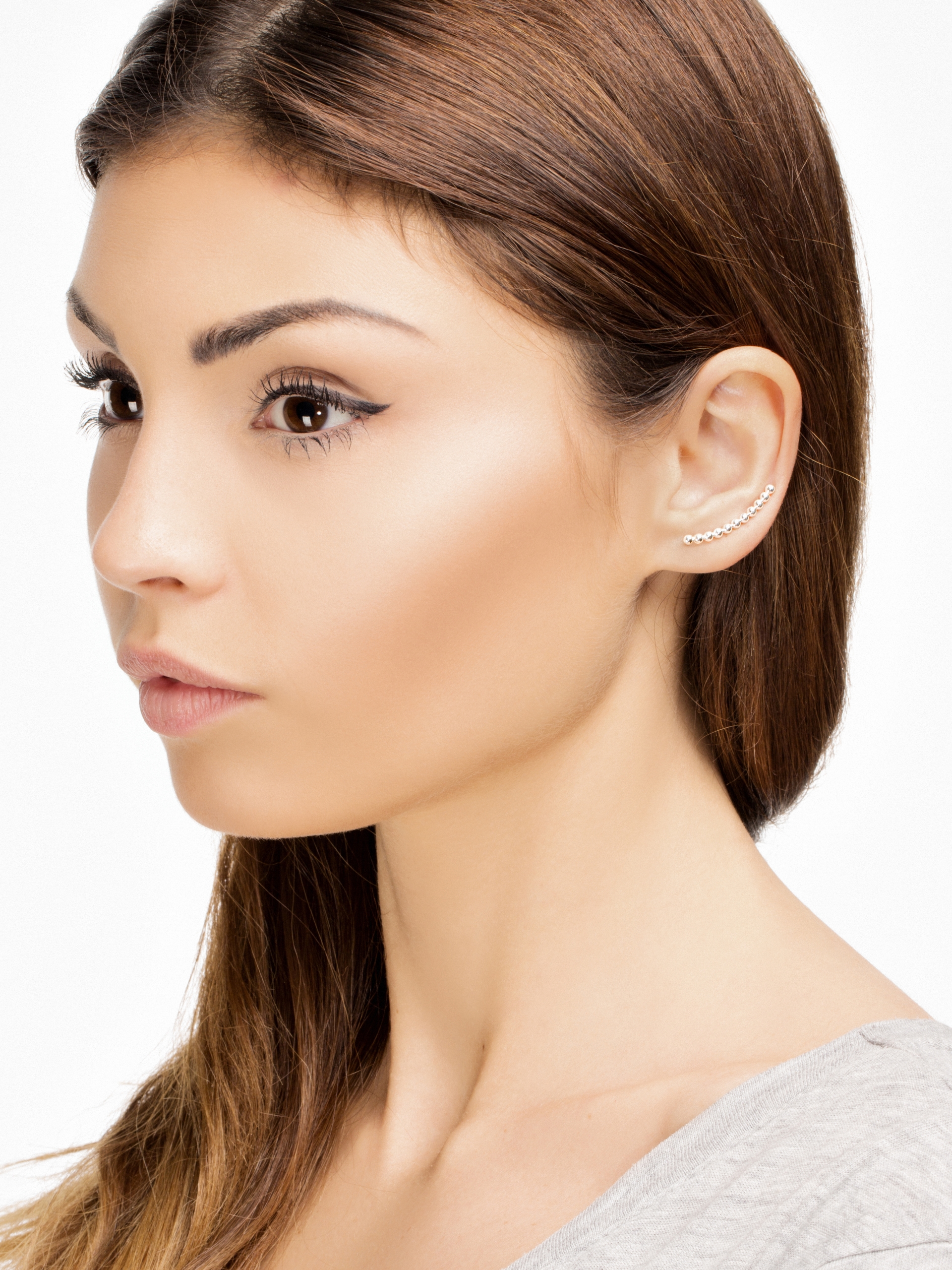 kolczyki mb5 silver_3 srebrne kolczyki z kulkami nausznica minimalistyczna biżuteria moie