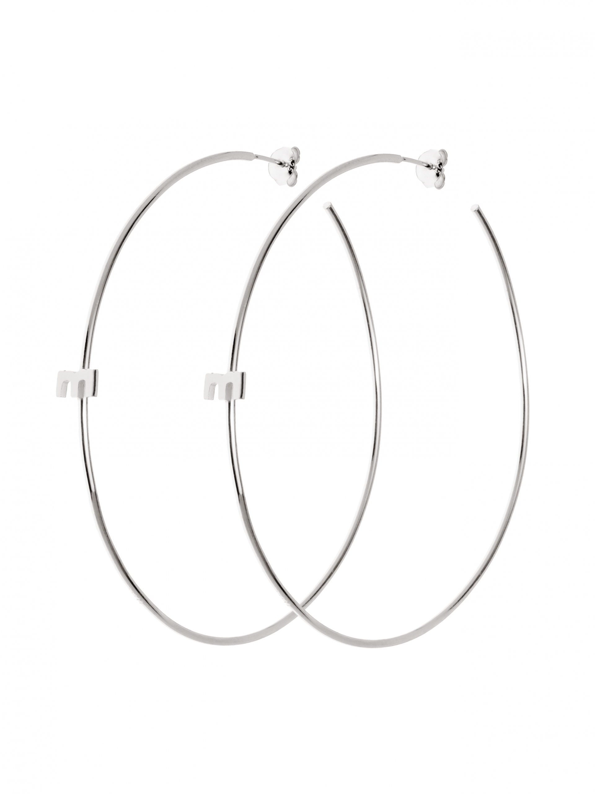 MOIE Srebrne kolczyki duże koła