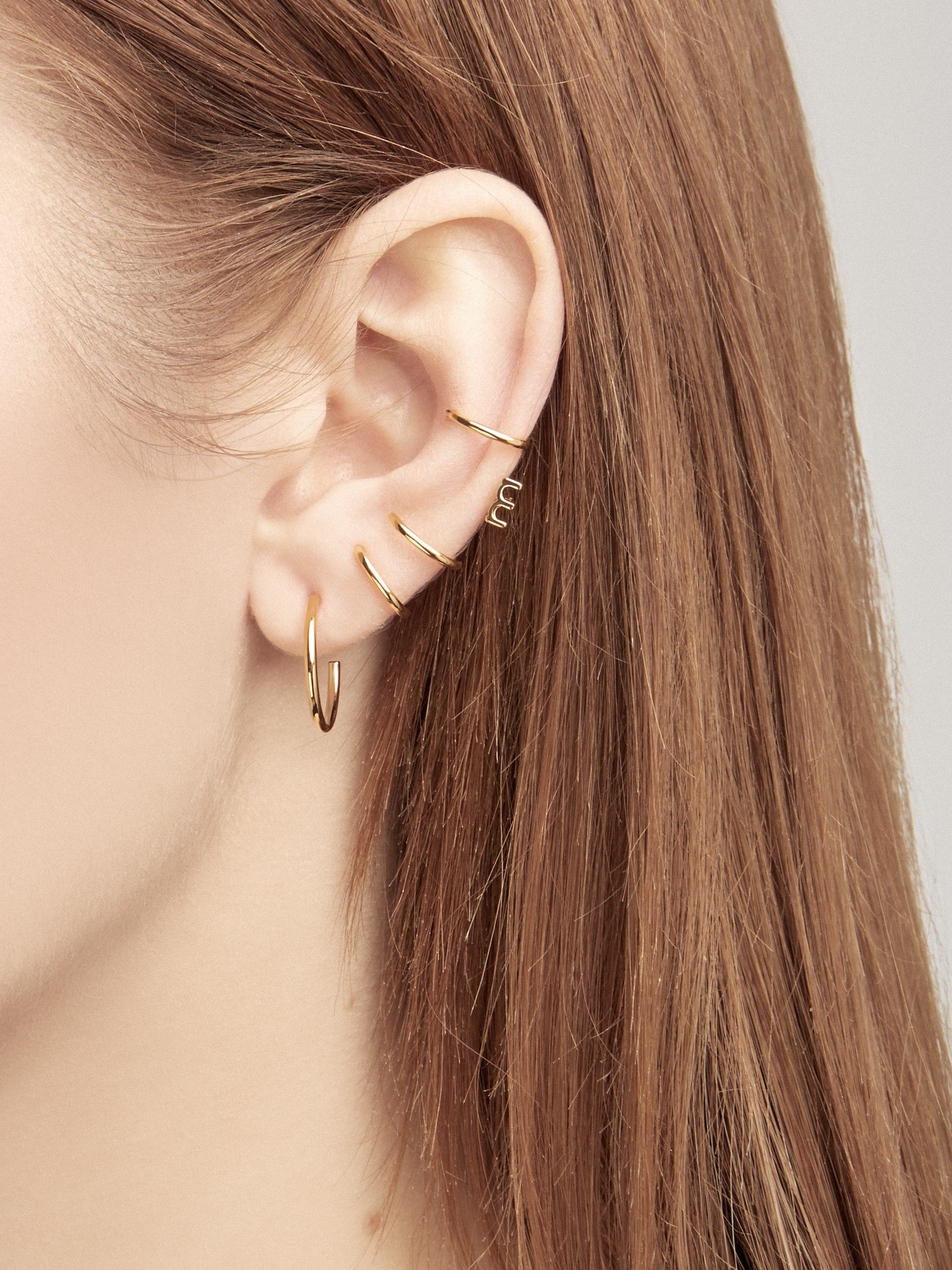 kolczyki me3 gold_3 Kolczyki nausznice me3 gold złoto minimalistyczna biżuteria moie