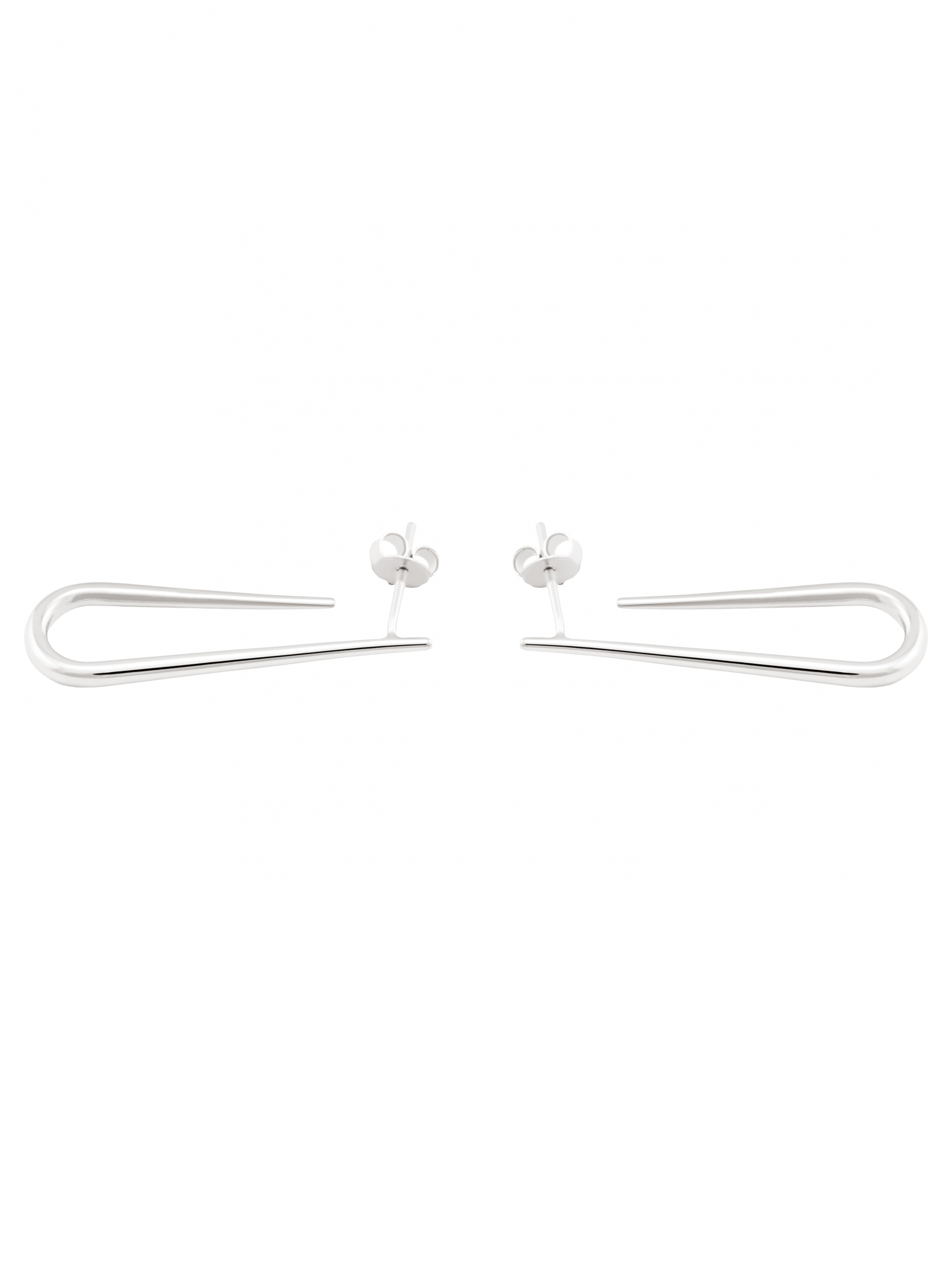 Srebrne kolczyki linie me5 silver srebro minimalistyczna biżuteria moie