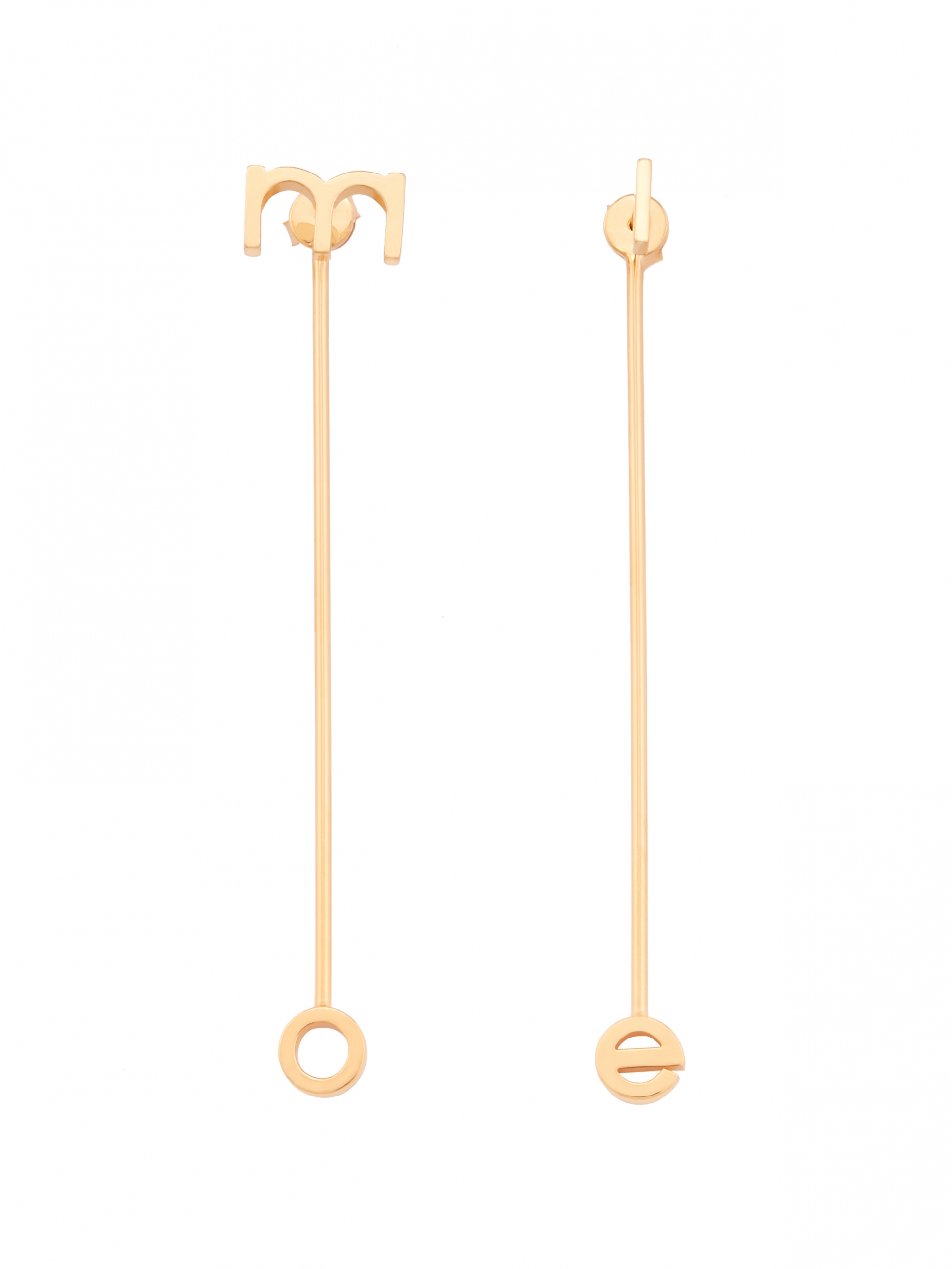 moie Złote kolczyki z literkami