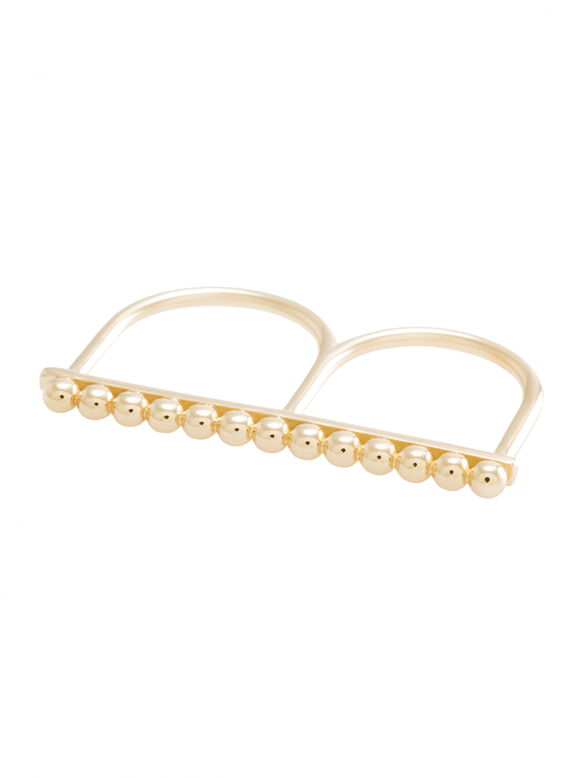 moie moie Złoty pierścionek podwójny minimalistyczna biżuteria moie