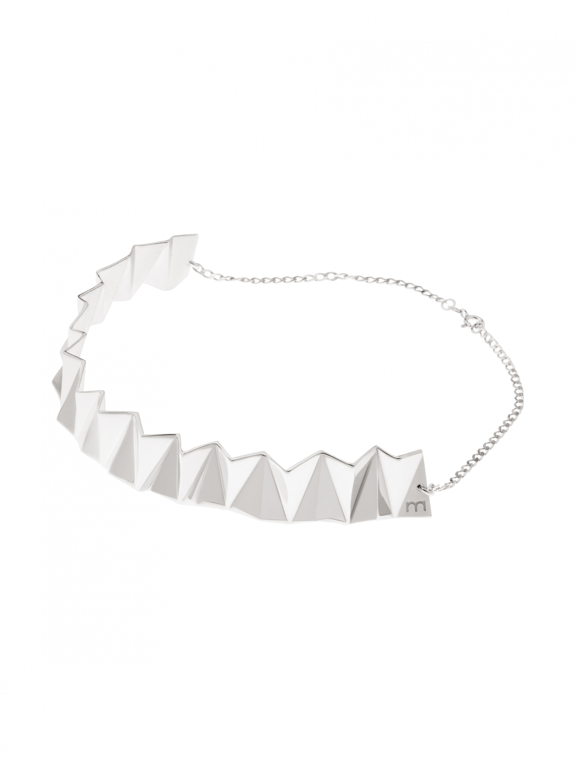 moie Srebrny naszyjnik geometryczny minimalistyczna biżuteria moie