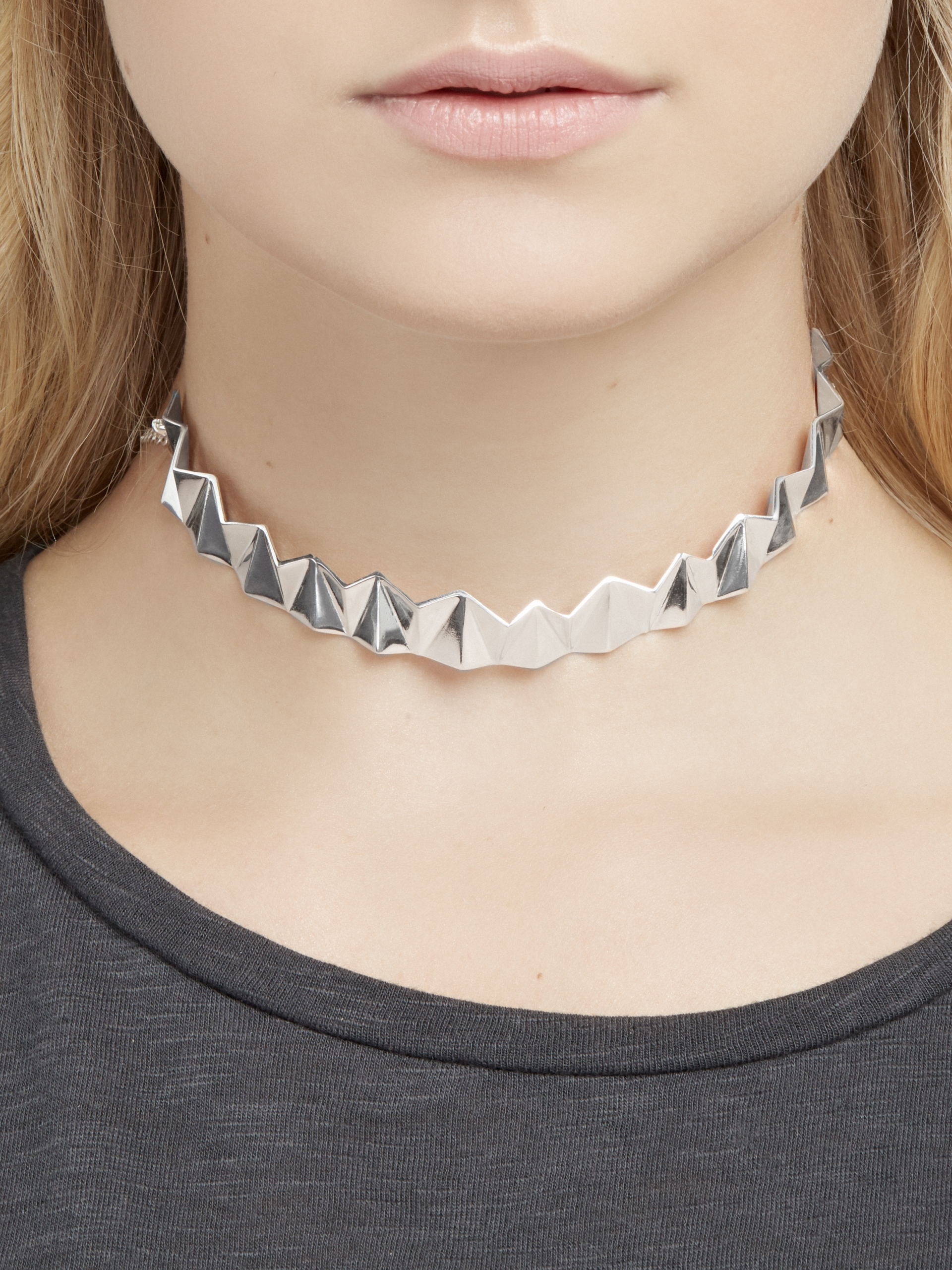 naszyjnik gl4 silver_2 Srebrny naszyjnik geometryczny minimalistyczna biżuteria moie