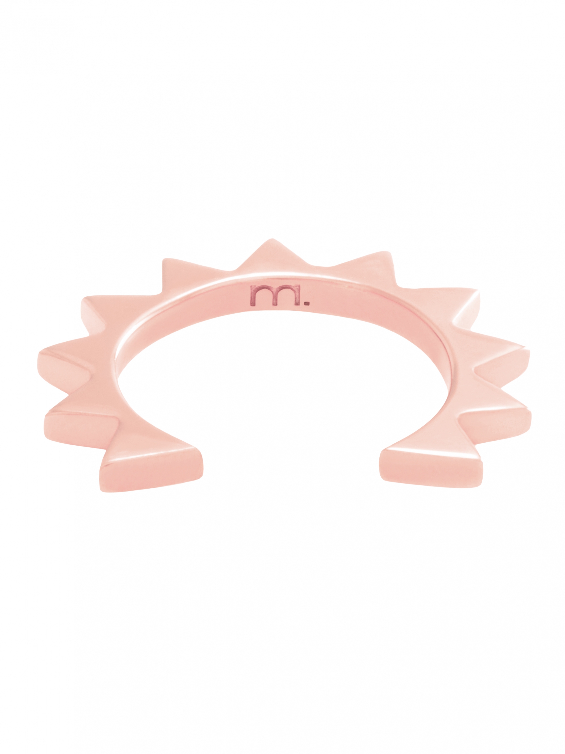 moie moie Nausznica z trójkącikami różowe złoto minimalistyczna biżuteria moie