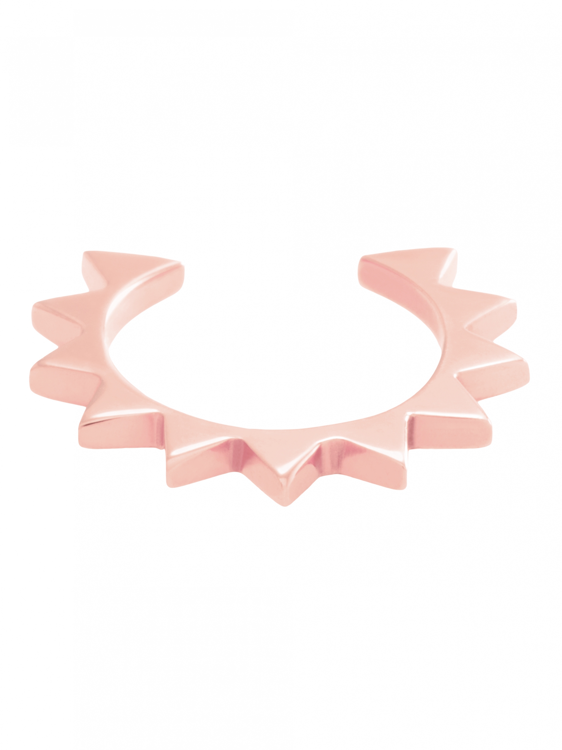 nausznica no2 rose gold_2 moie Nausznica z trójkącikami różowe złoto minimalistyczna biżuteria moie