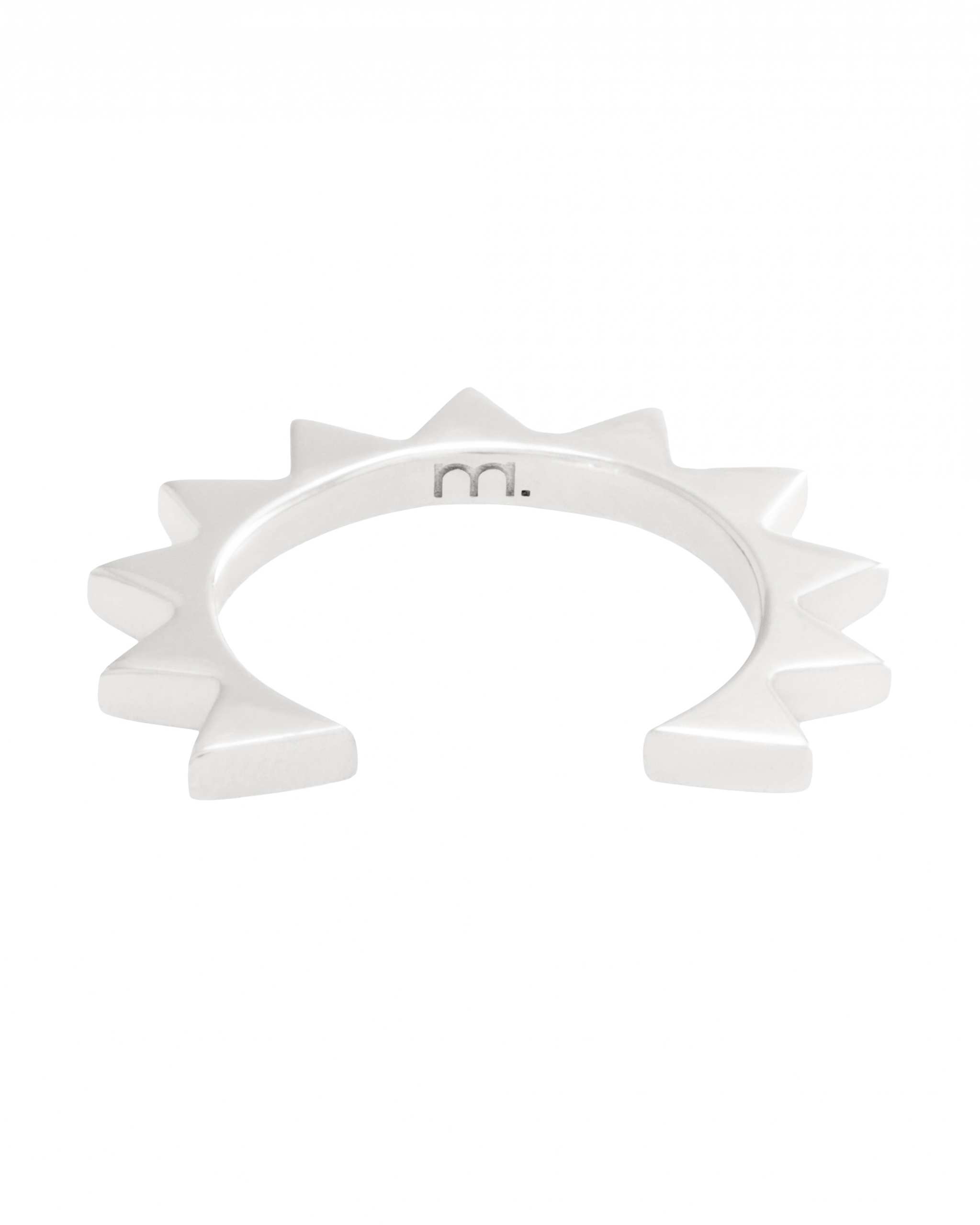 moie Srebrna nausznica z trójkącikami minimalistyczna biżuteria moie