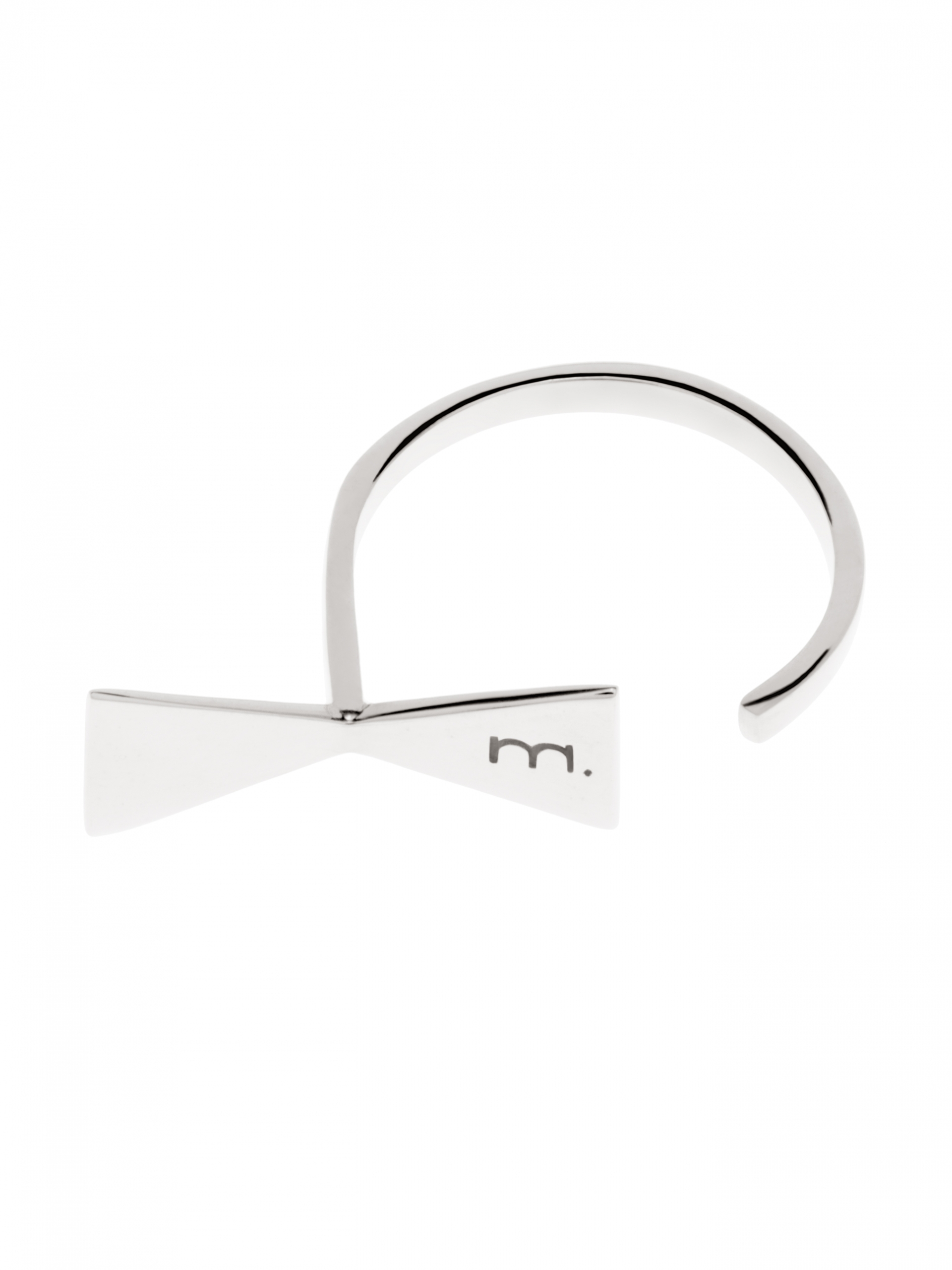 MOIE Srebrny pierścionek z kokardką minimalistyczna biżuteria moie