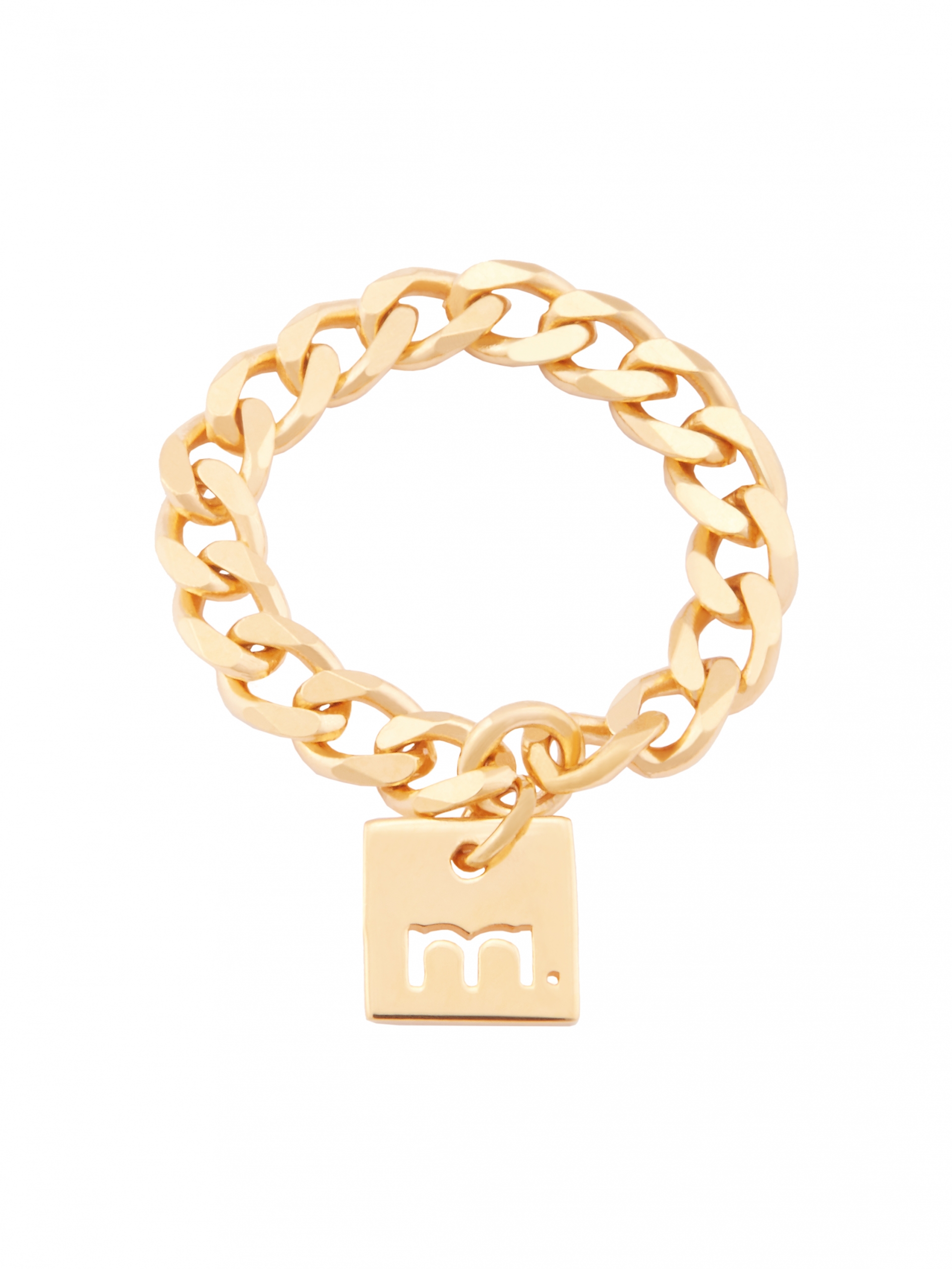 Złoty pierścionek łańcuszek me1 gold złoto minimalistyczna biżuteria moie