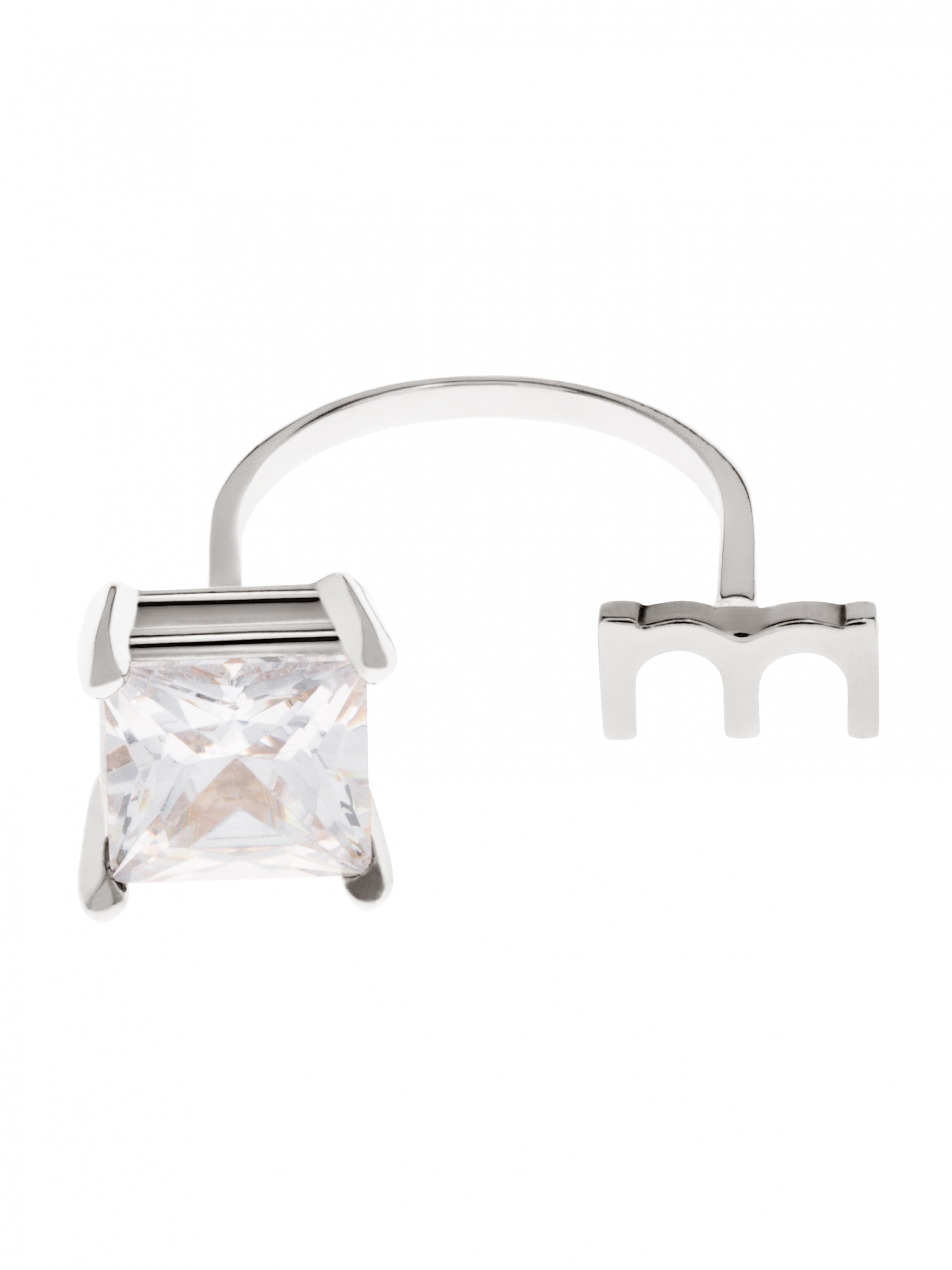 moie Srebrny pierścionek z cyrkonią minimalistyczna biżuteria moie