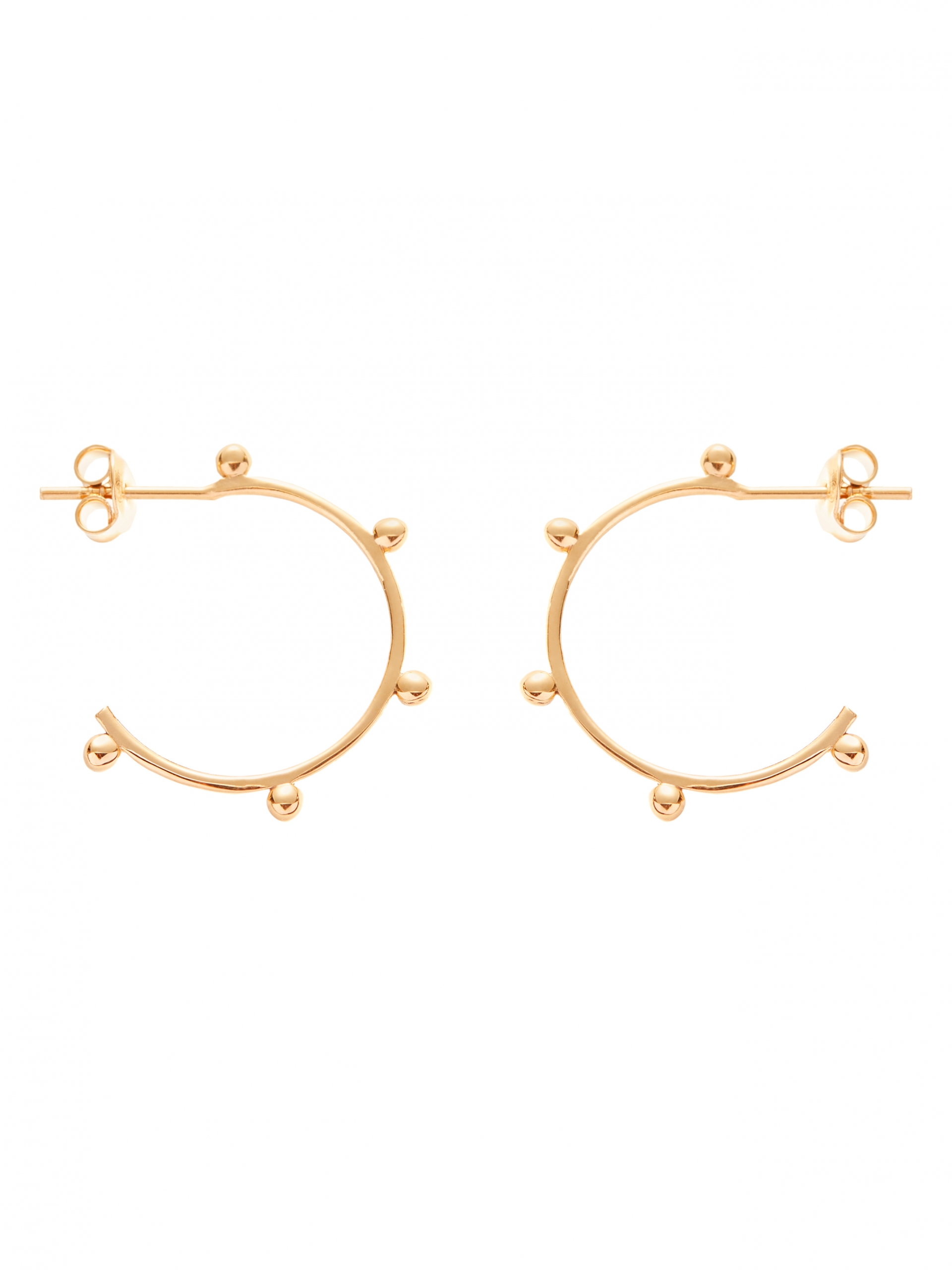 Kolczyki małe kółka re9 gold złoto minimalistyczna biżuteria moie
